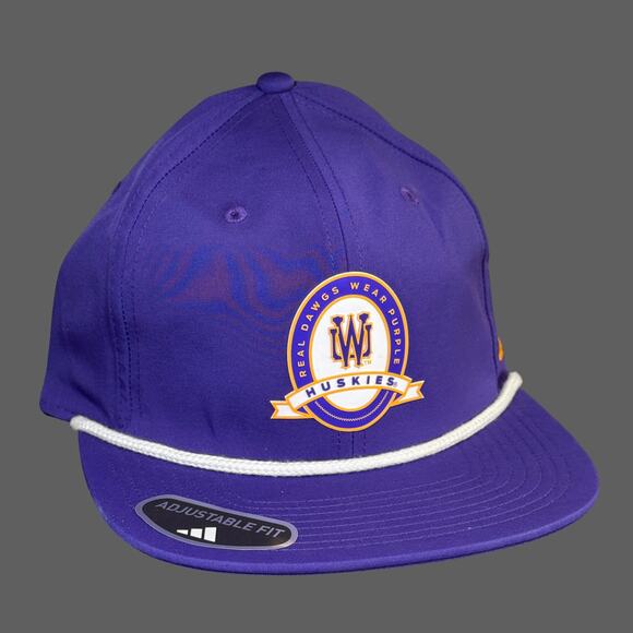 adidas UW Washington Rope Adjustable Hat Purple Adjustable NWT - Picture 1 of 7